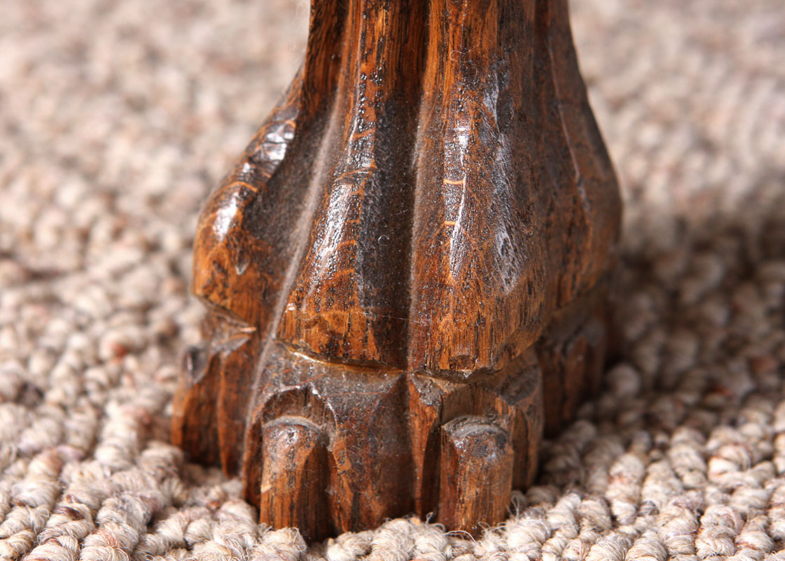 Carved Oak Curio Cabinet