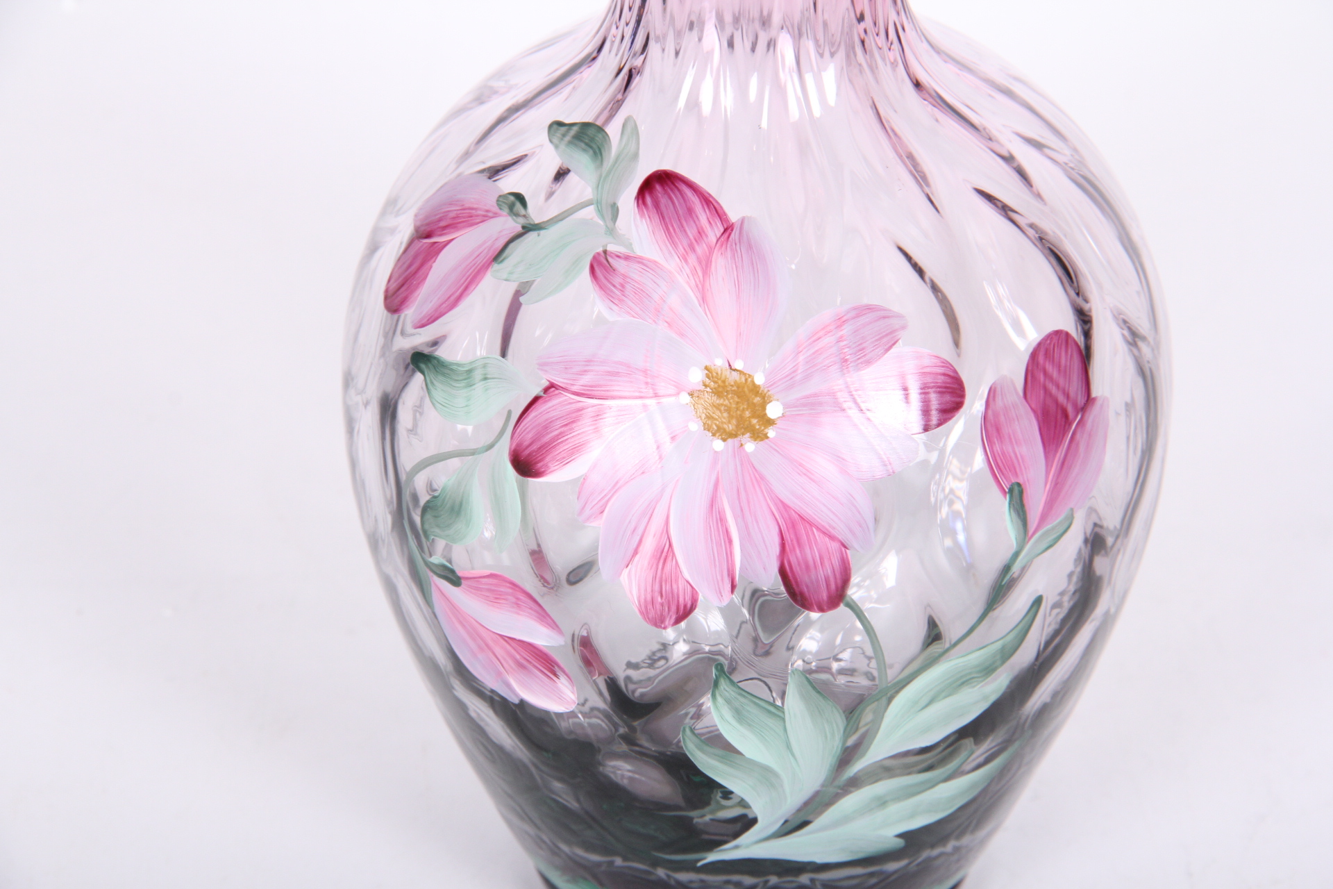 Handpainted Fenton Vase