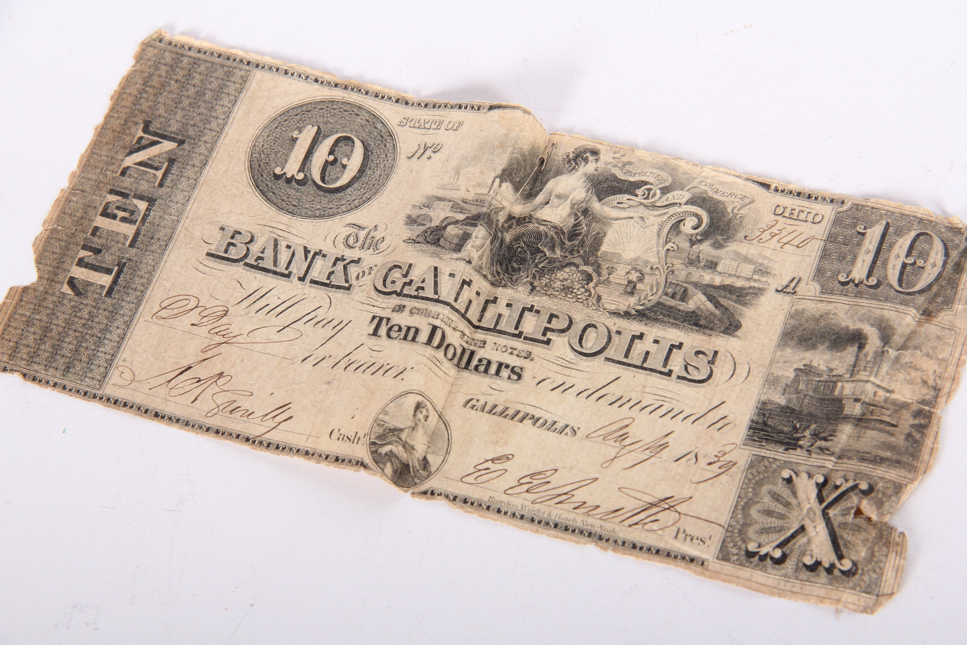 Trio of Antique Bank Notes