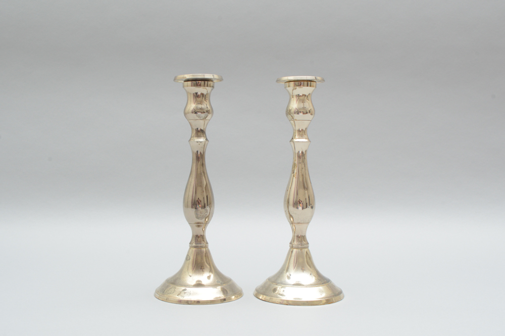 Pair of Pewter Candlesticks