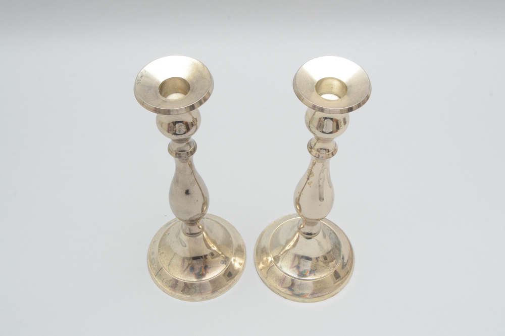 Pair of Pewter Candlesticks