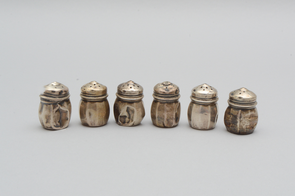 Sterling Individual Shakers and Lighter