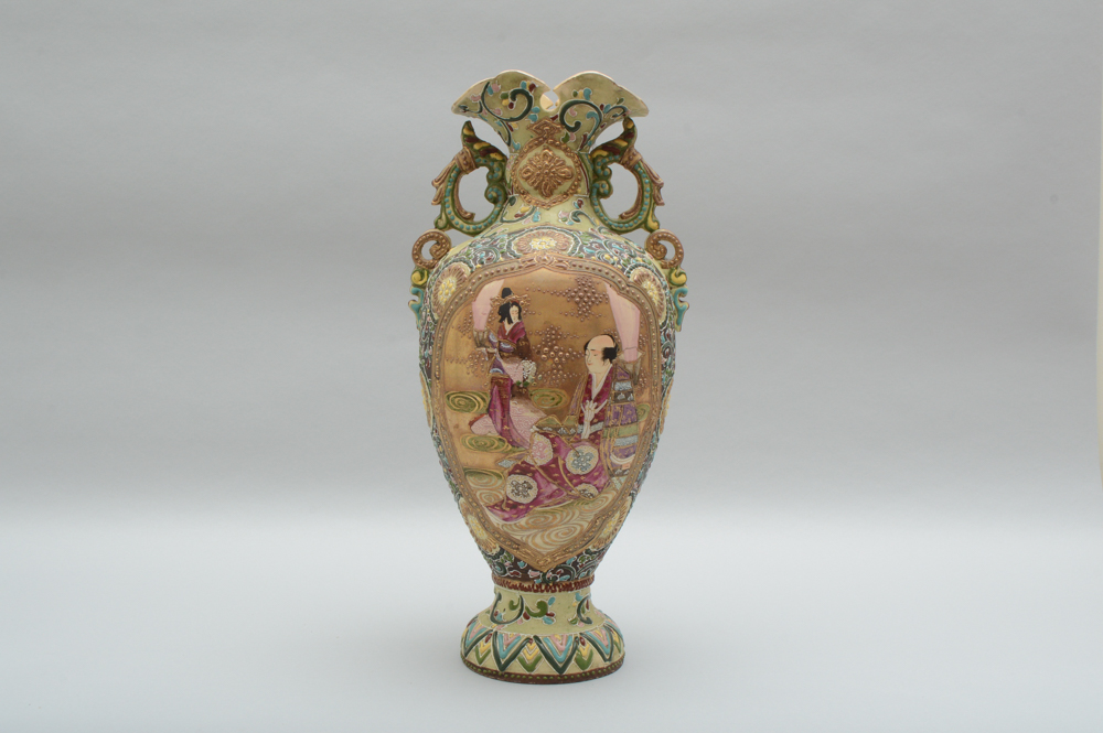 Large Asian-Inspired Decorative Vase