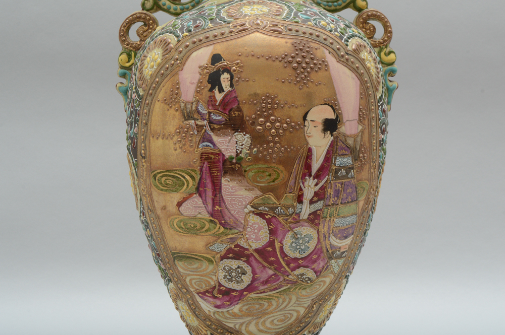Large Asian-Inspired Decorative Vase