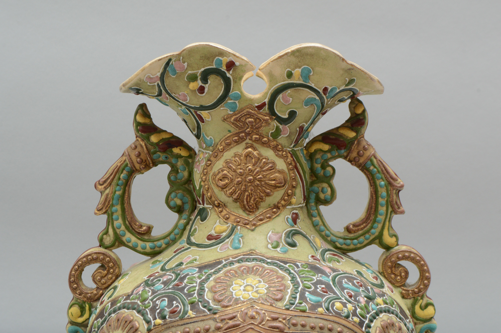 Large Asian-Inspired Decorative Vase