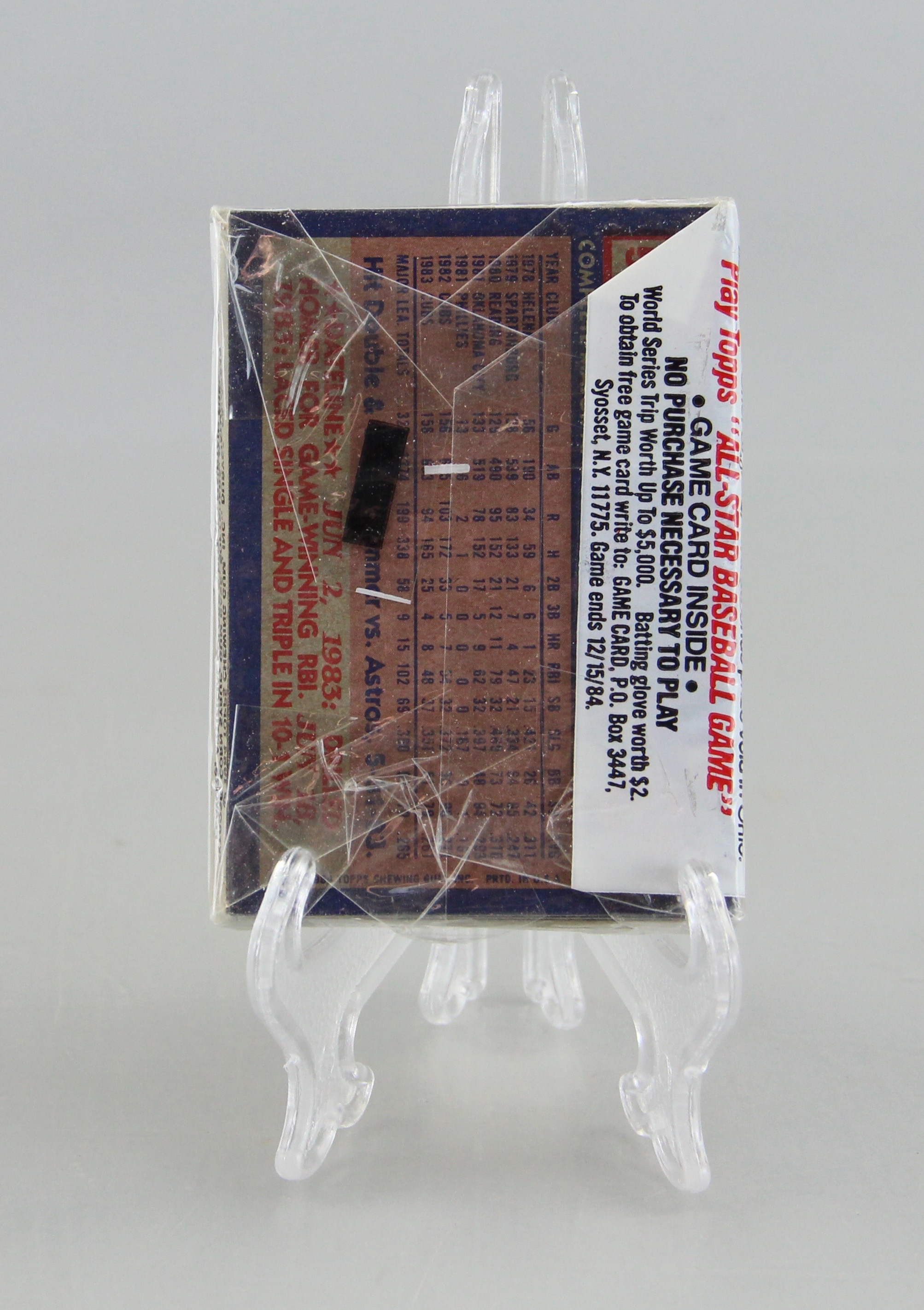 Unopened Topps 1984 Chicago Cubs Baseball Card Pack