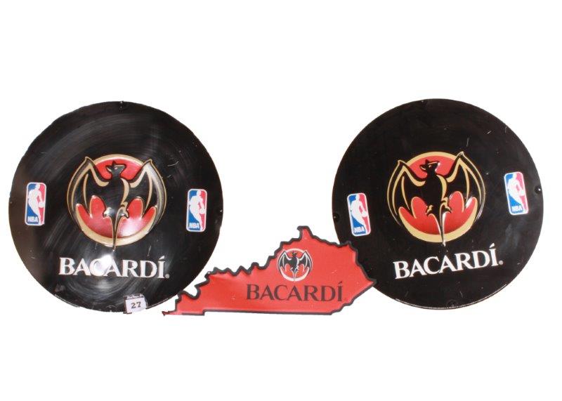 Trio of Bacardi Signs