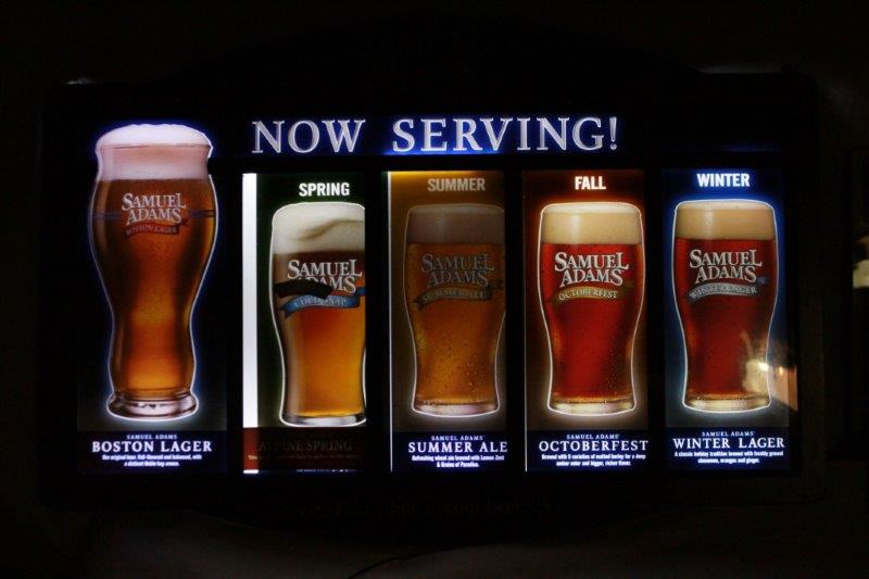 Pair of Sam Adams Lighted Signs