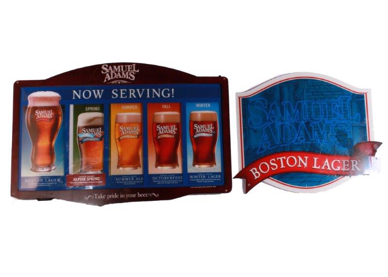 Pair of Sam Adams Lighted Signs