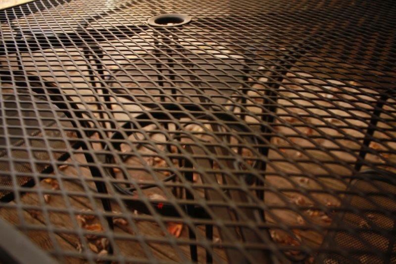 Metal Mesh Patio Table and Four Chairs