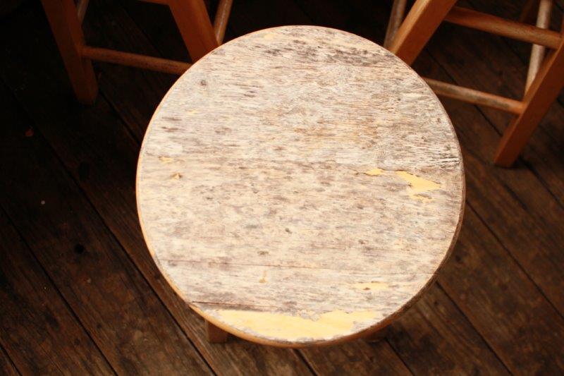 Set of Five Wooden Bar Stools