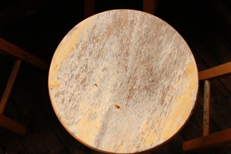 Set of Five Wooden Bar Stools