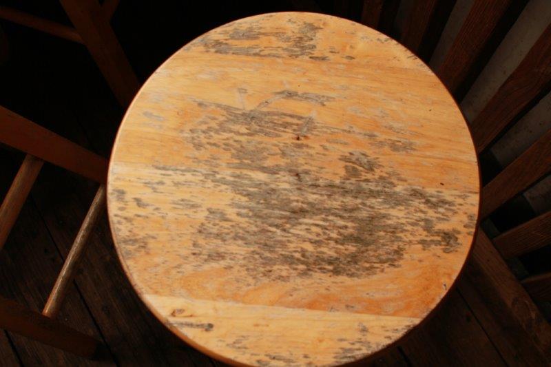 Set of Five Wooden Bar Stools