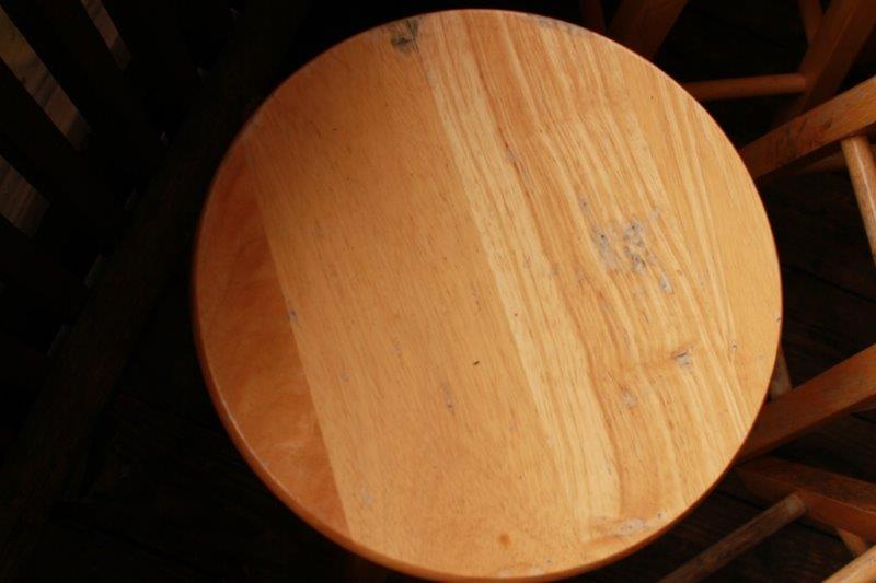 Set of Five Wooden Bar Stools