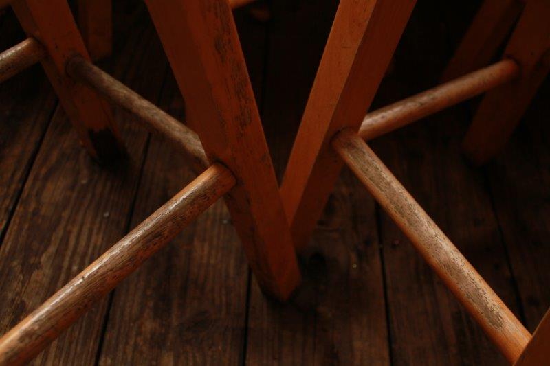 Set of Five Wooden Bar Stools