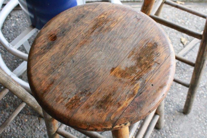 Red Bull Bar Table with Four Wooden Stools