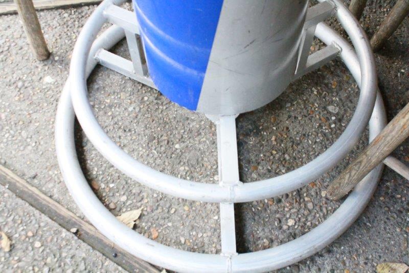 Red Bull Bar Table with Wooden Top and Six Stools EBTH