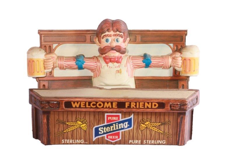 Vintage Sterling Bartender Light Up Sign