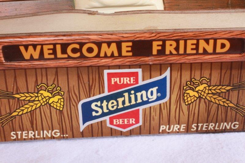 Vintage Sterling Bartender Light Up Sign