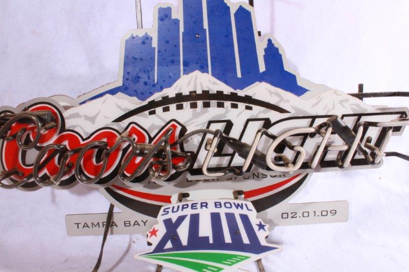 Coors Light Super Bowl 43 Neon Sign