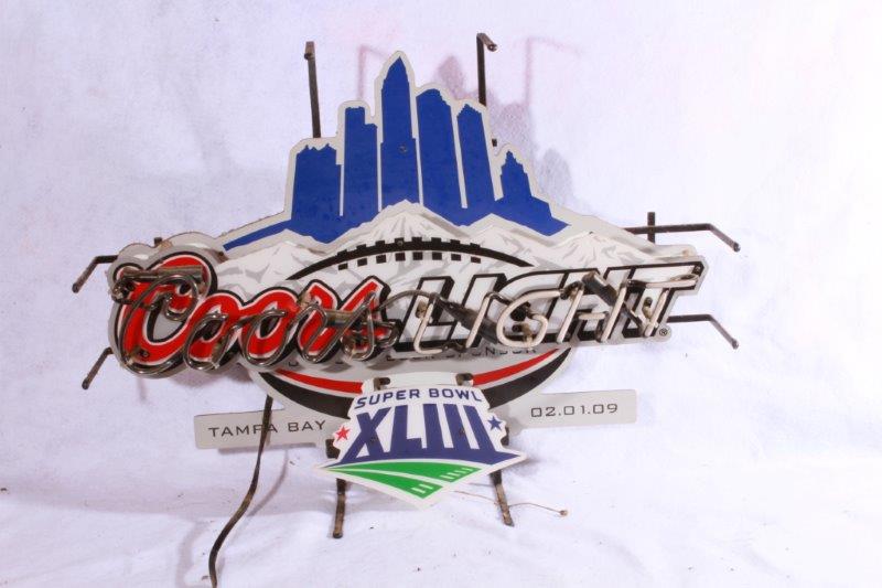 Coors Light Super Bowl 43 Neon Sign
