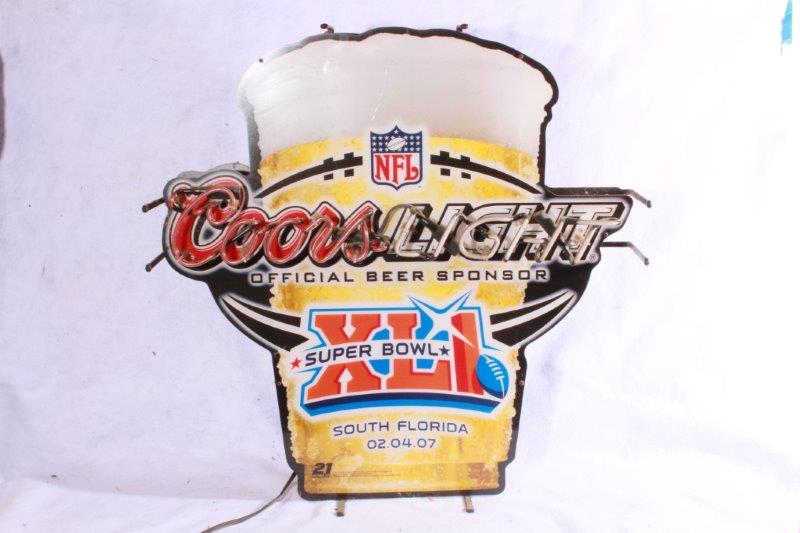 Coors Light Super Bowl XLI Neon sign