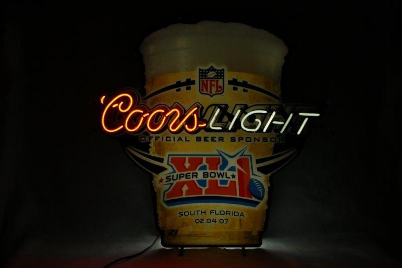 Coors Light Super Bowl XLI Neon sign