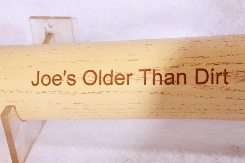 Substantial 'Joe's Older Than Dirt' Louisville Slugger Maker's Mark Bat