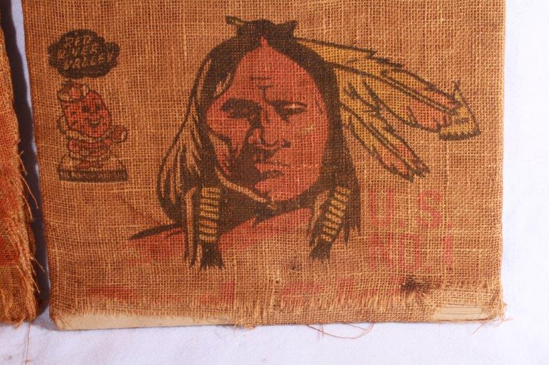 Vintage Mounted Tobacco Sacks