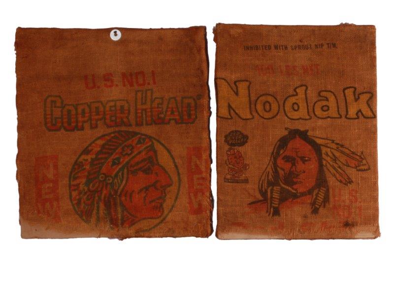 Vintage Mounted Tobacco Sacks