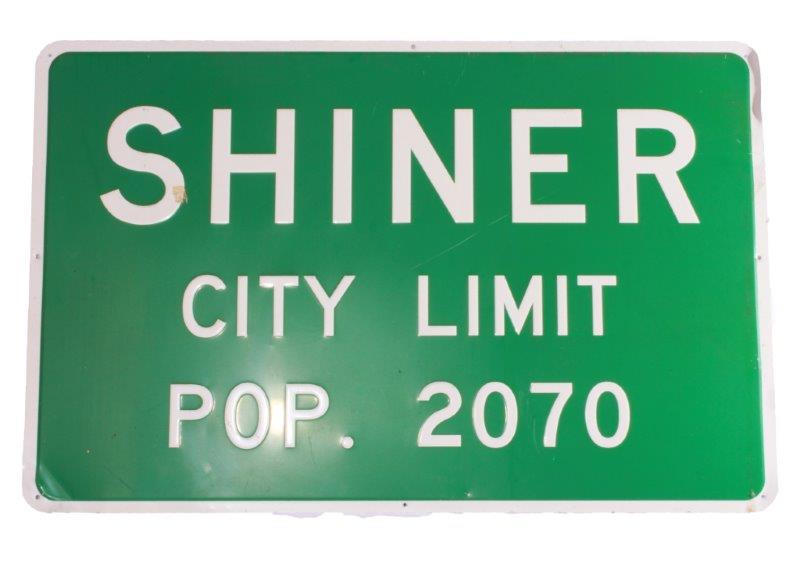 Shiner Faux Highway Sign