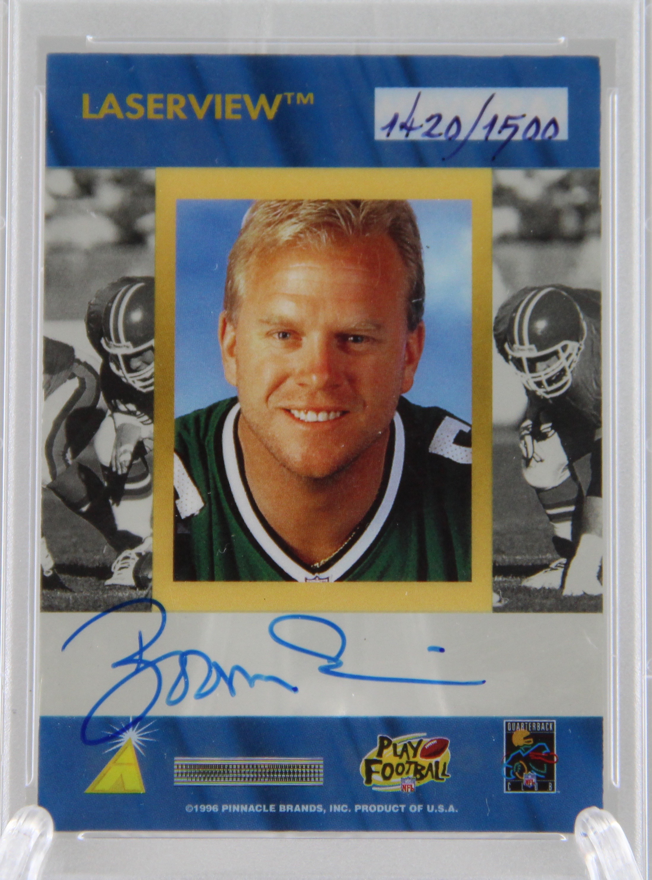 Brett Favre Rookie Card Laserview Boomer Esiason Football Card