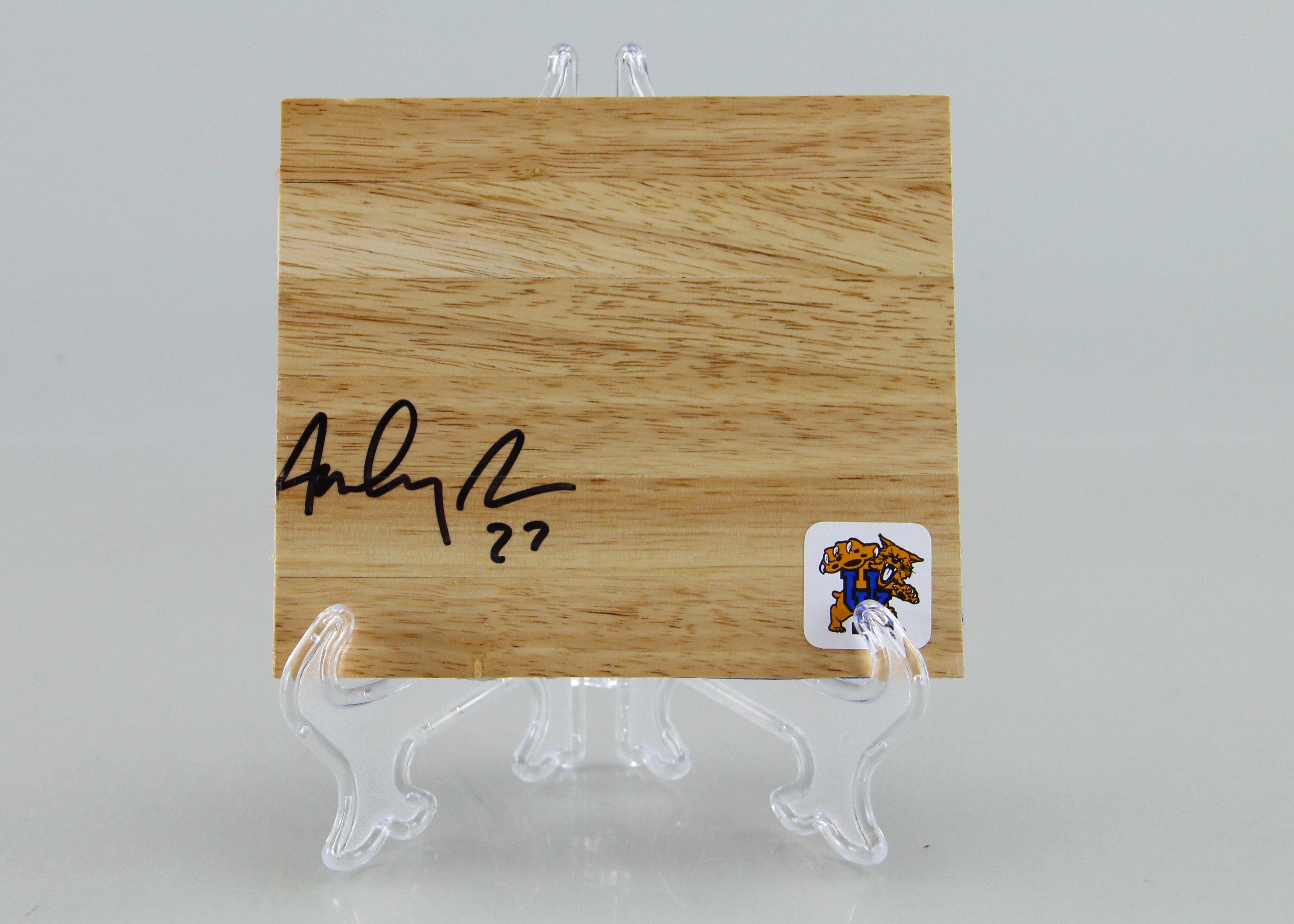 Anthony Davis Autographed Basketball Court Floor Section
