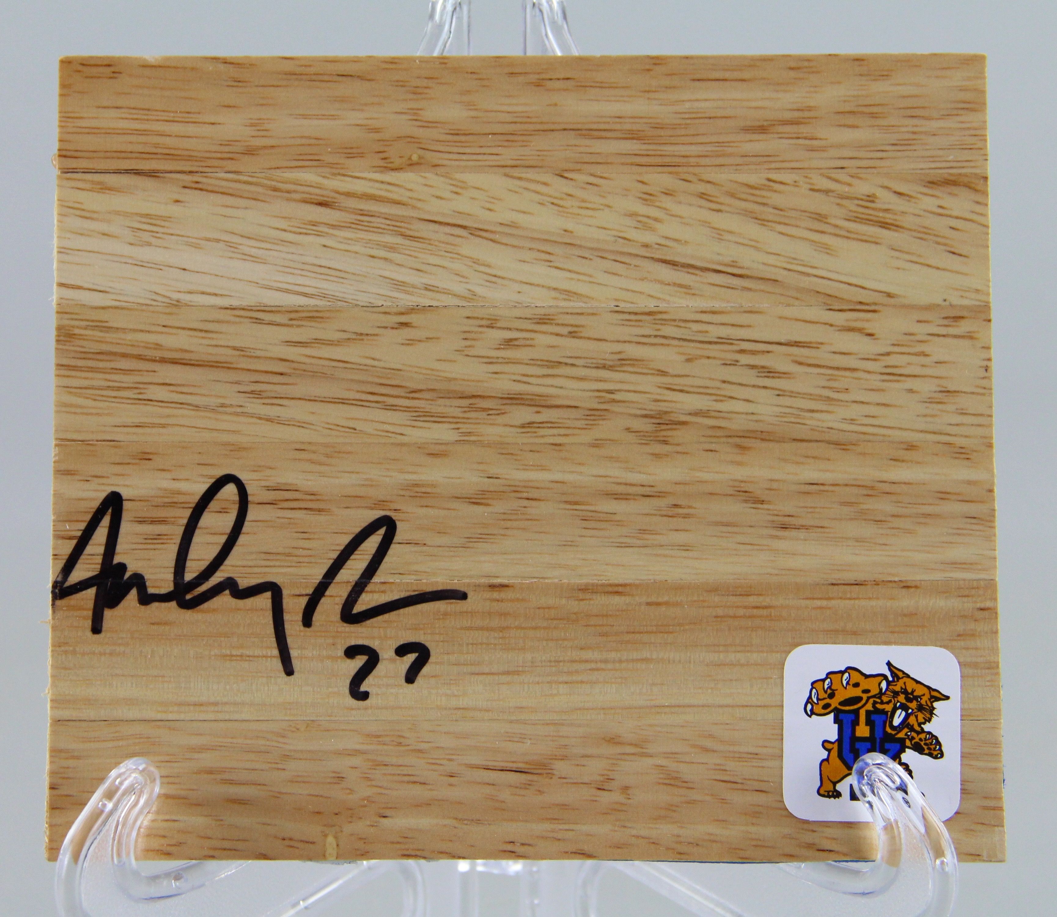 Anthony Davis Autographed Basketball Court Floor Section