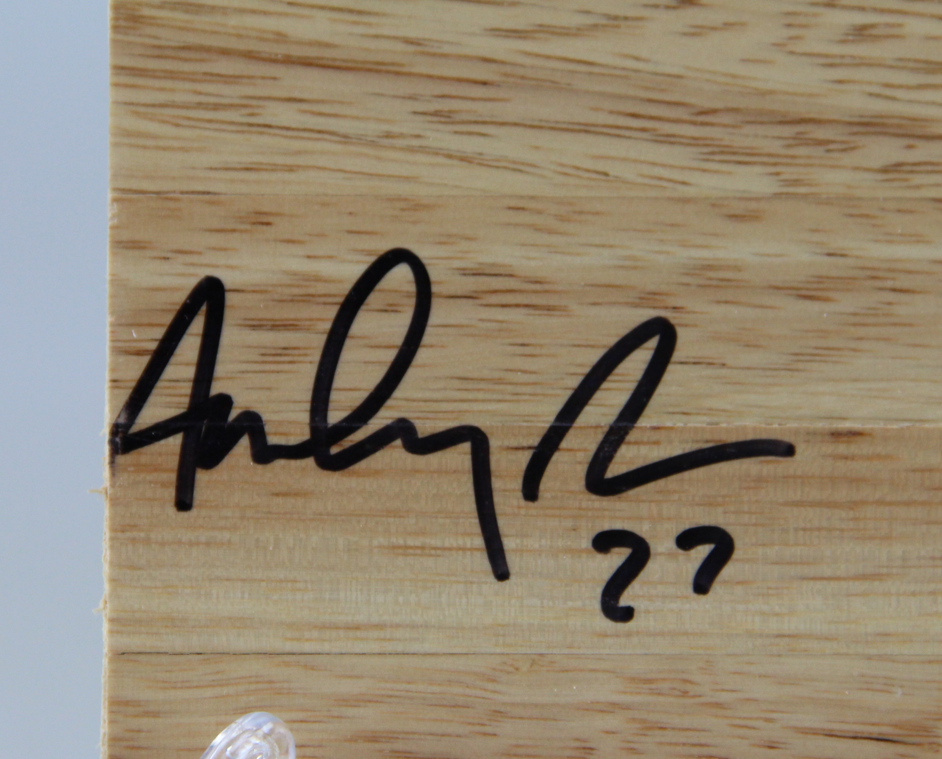 Anthony Davis Autographed Basketball Court Floor Section