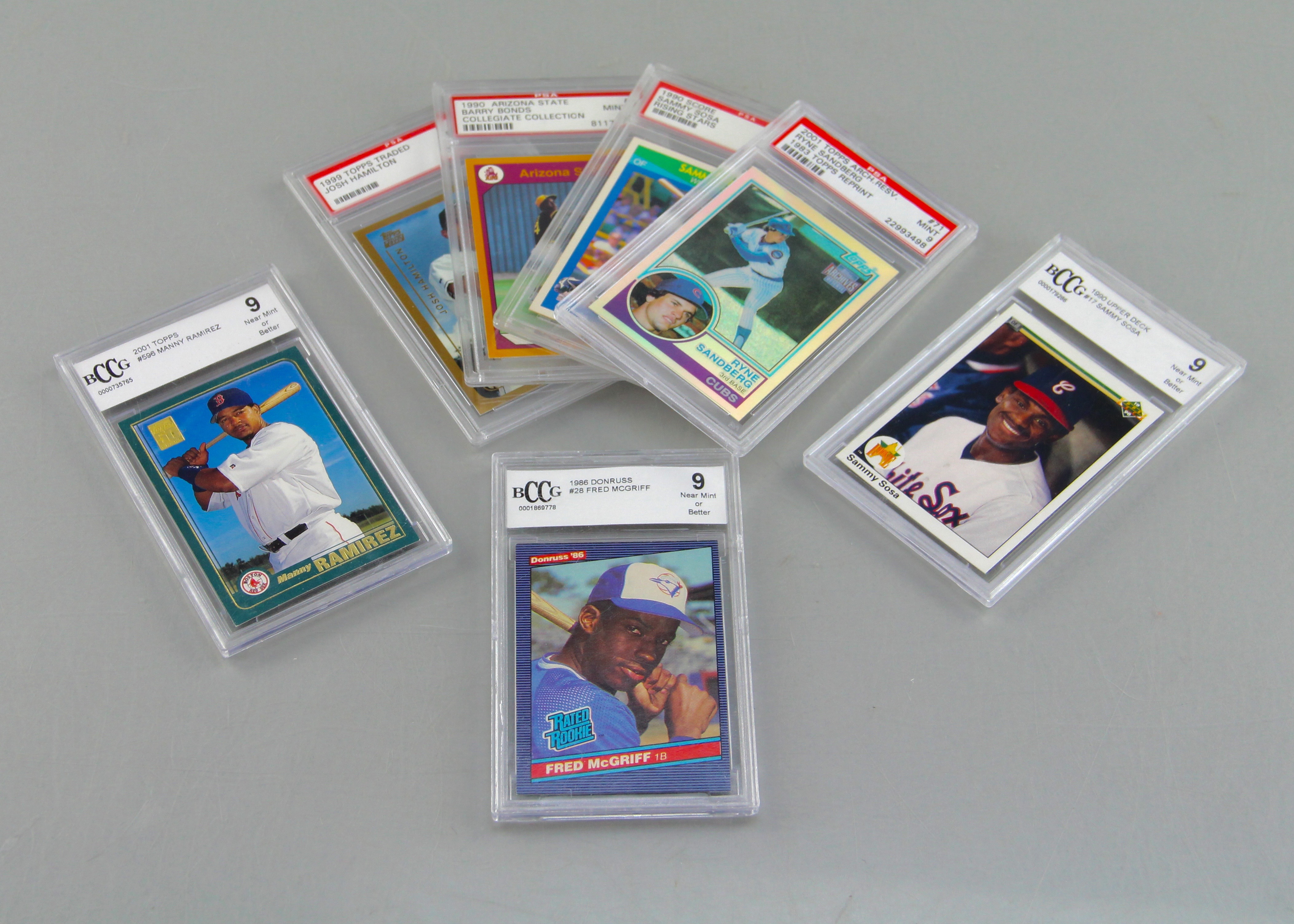 Assortment Of Graded Baseball Cards Sammy Sosa And Barry Bonds