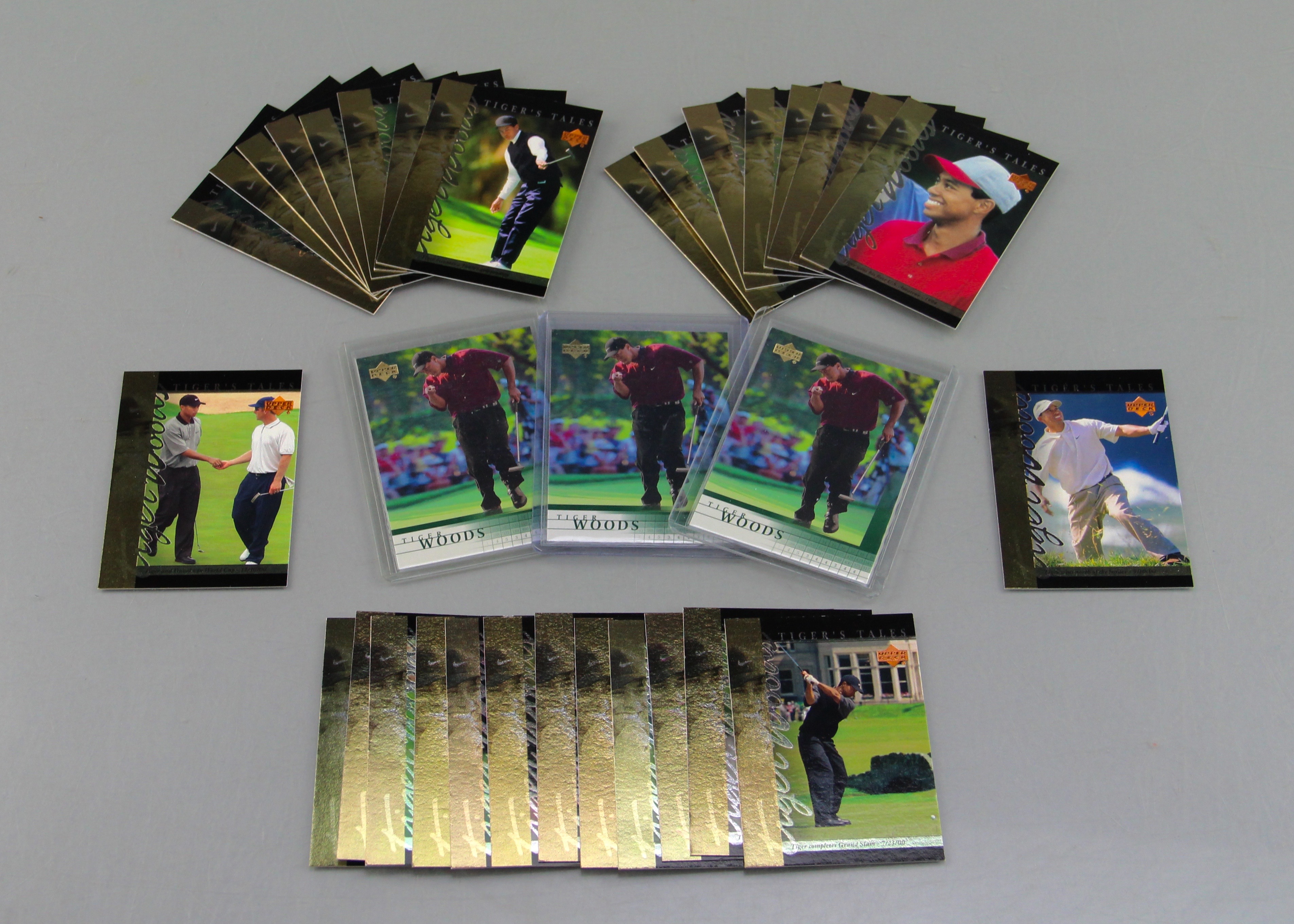 Collection of Tiger Woods Rookie and Collector Golf Cards