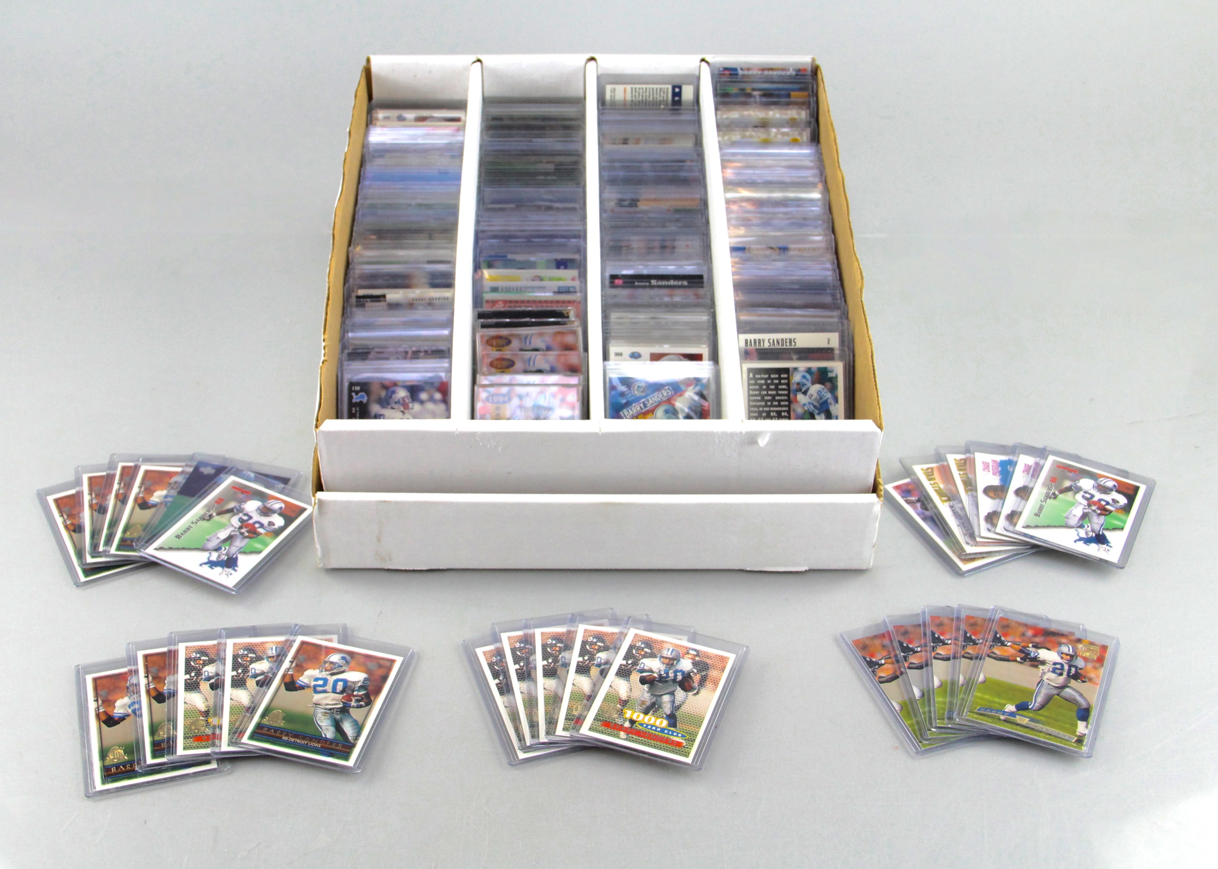 Huge Collection of Barry Sanders Detroit Lions Football Cards