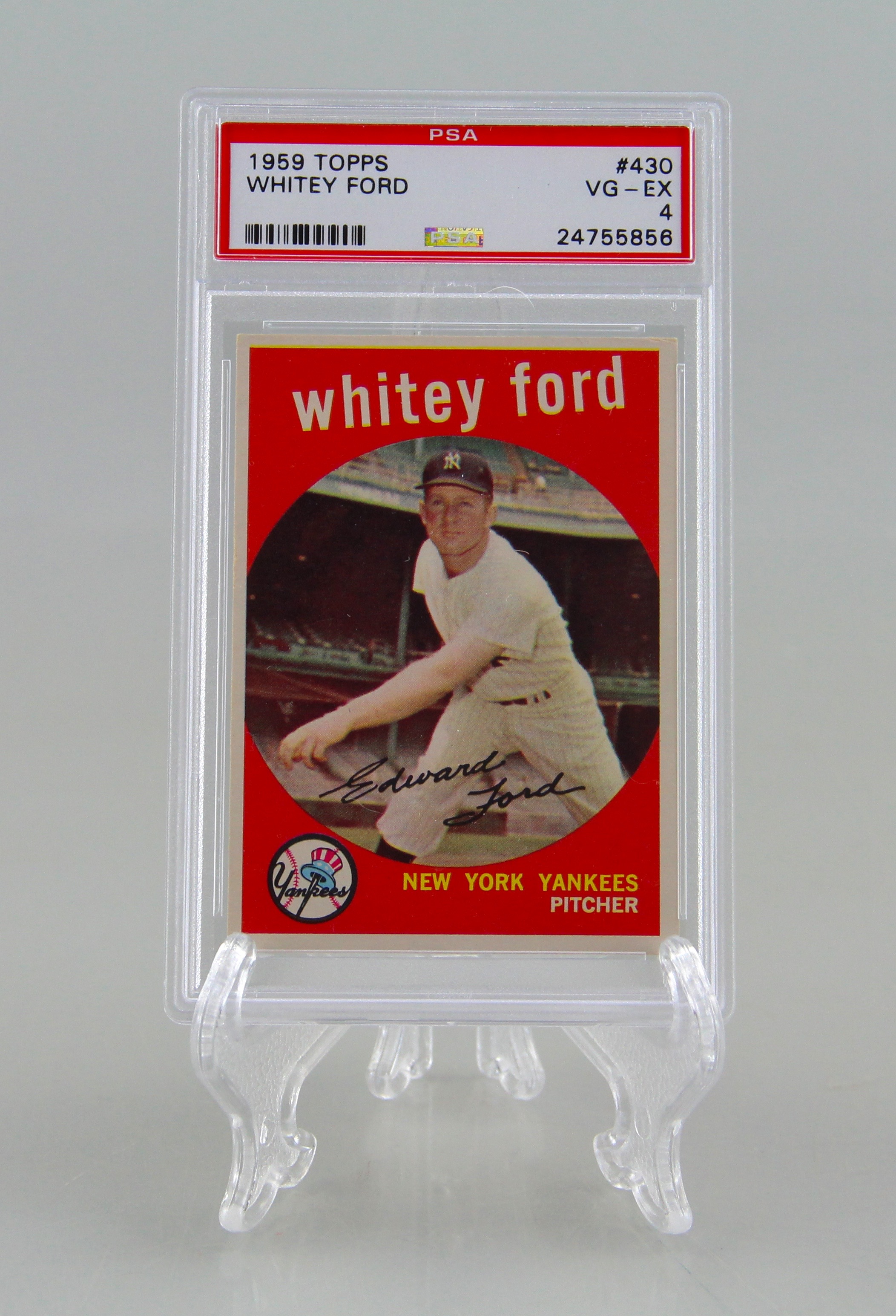 Mickey Mantle And Whitey Ford Late 50's Graded Topps Cards