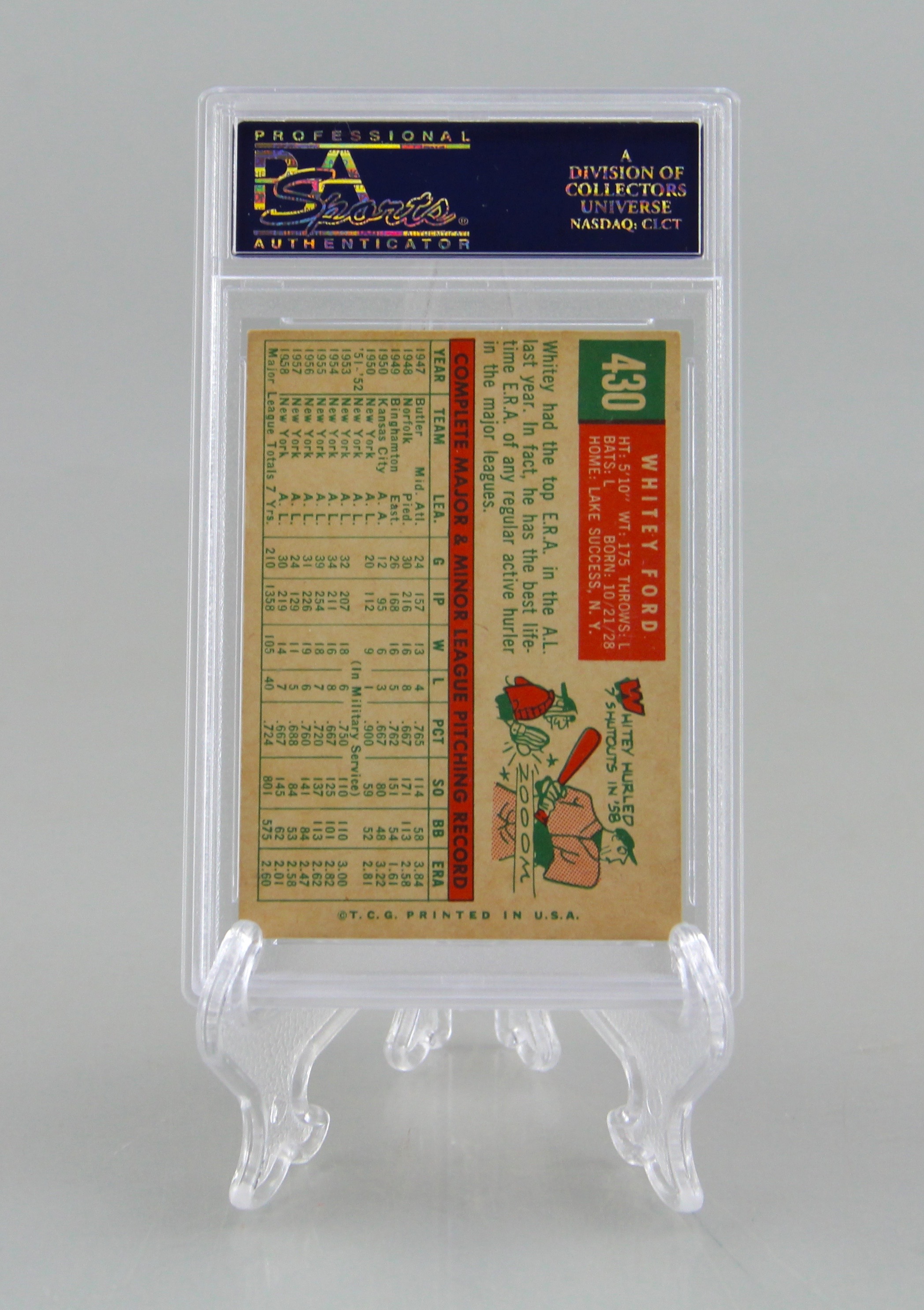 Mickey Mantle And Whitey Ford Late 50's Graded Topps Cards