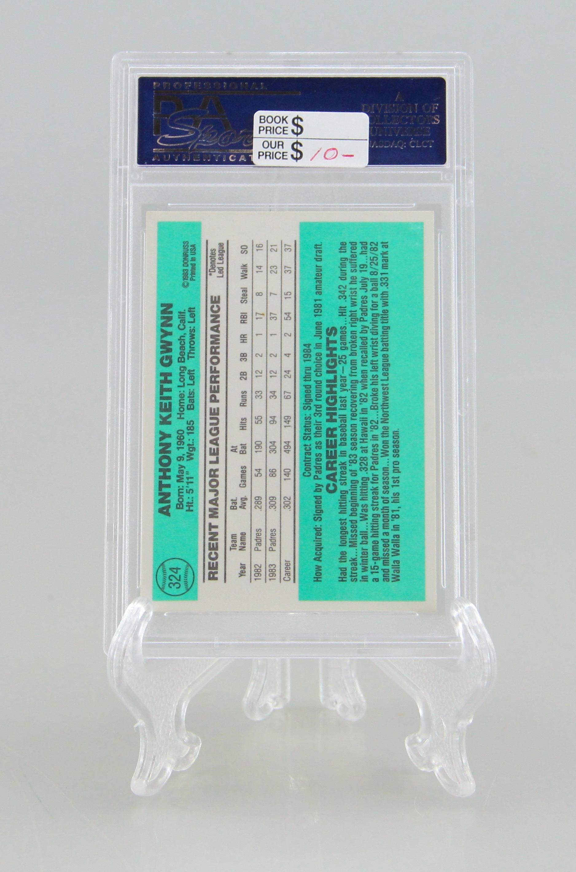 Duo of Vintage Wade Boggs and Tony Gywnn Rookie Baseball Cards