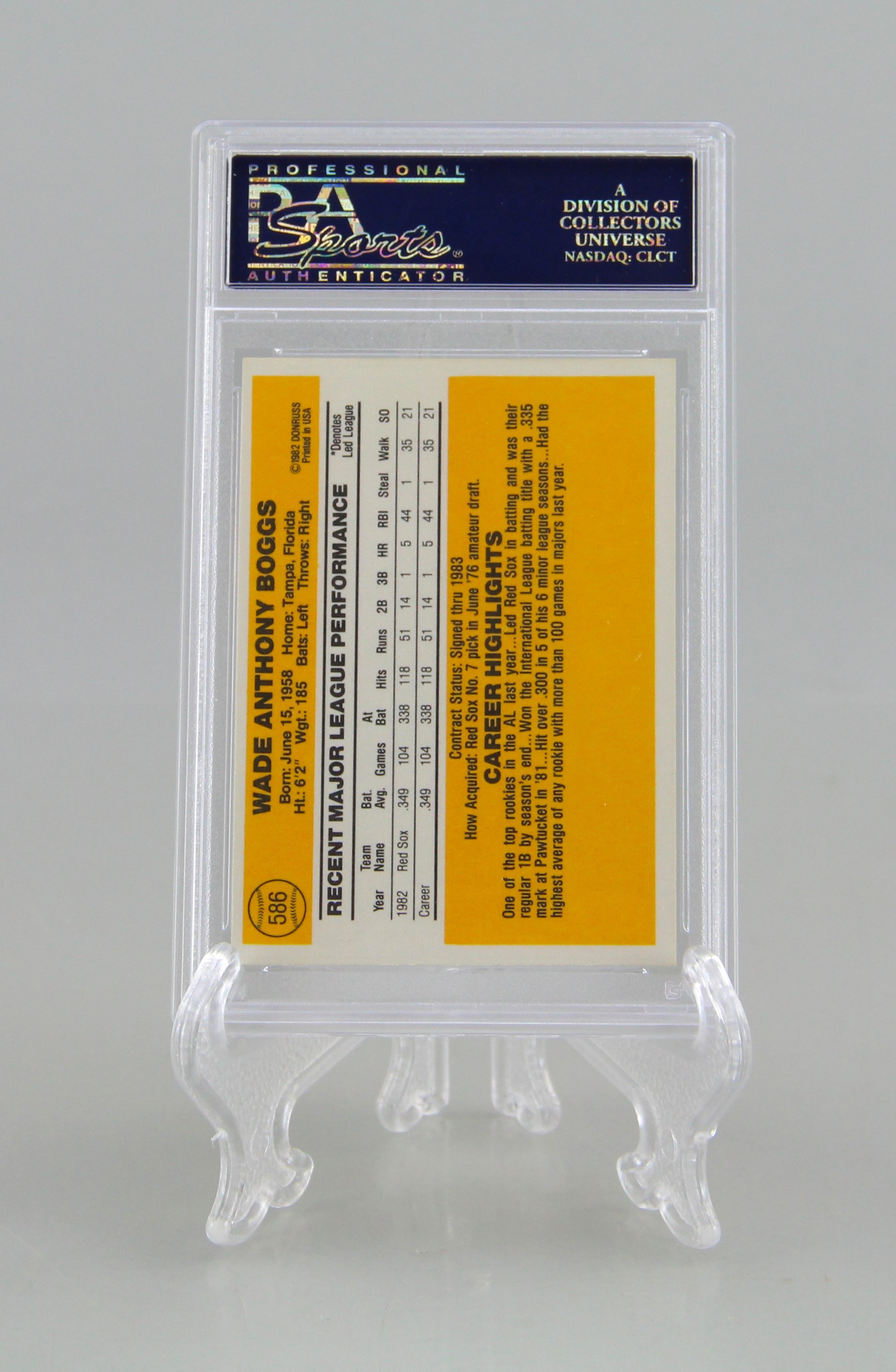 Duo of Vintage Wade Boggs and Tony Gywnn Rookie Baseball Cards