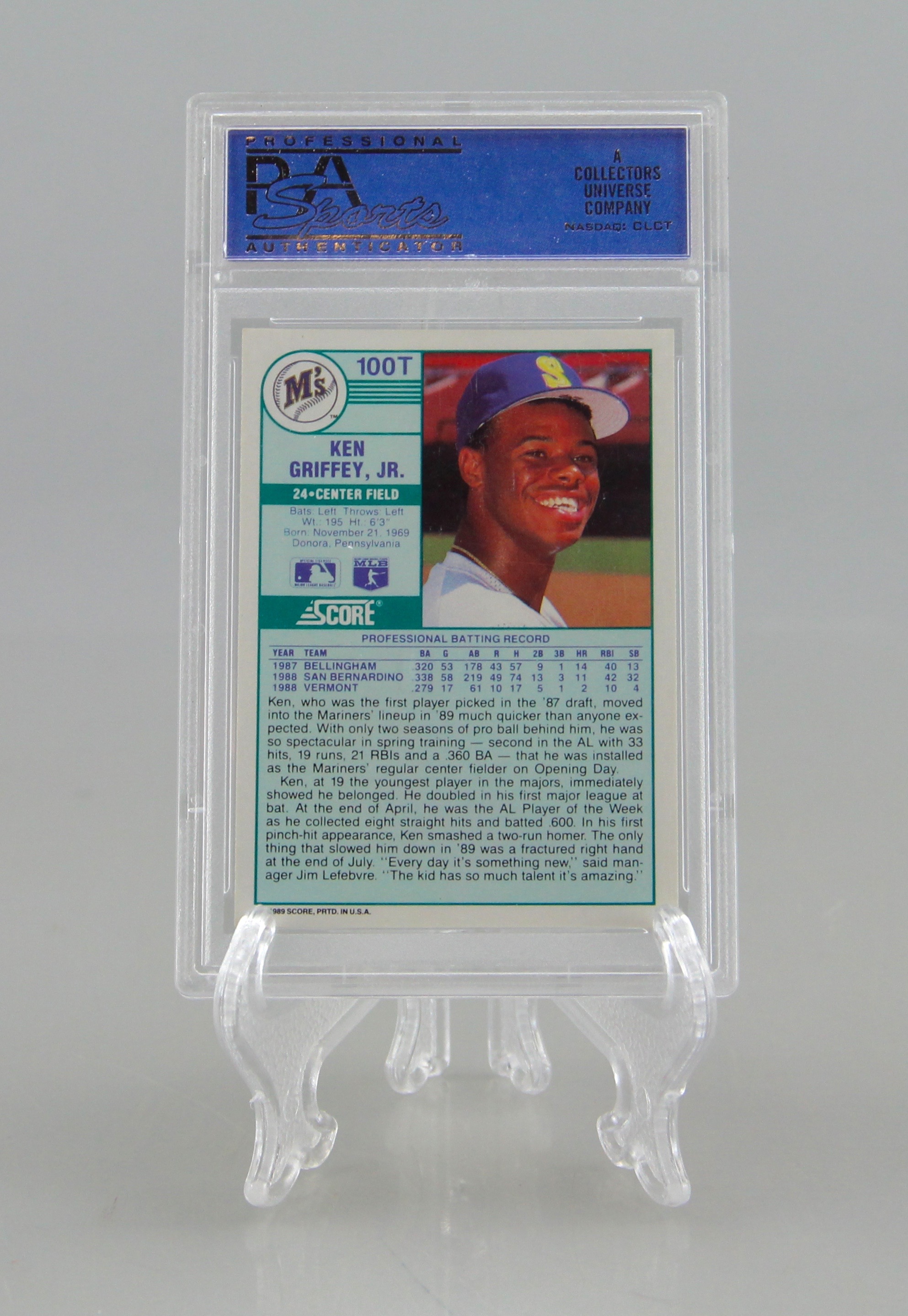 Duo of Ken Griffey Jr Mariners Rookie Baseball Cards