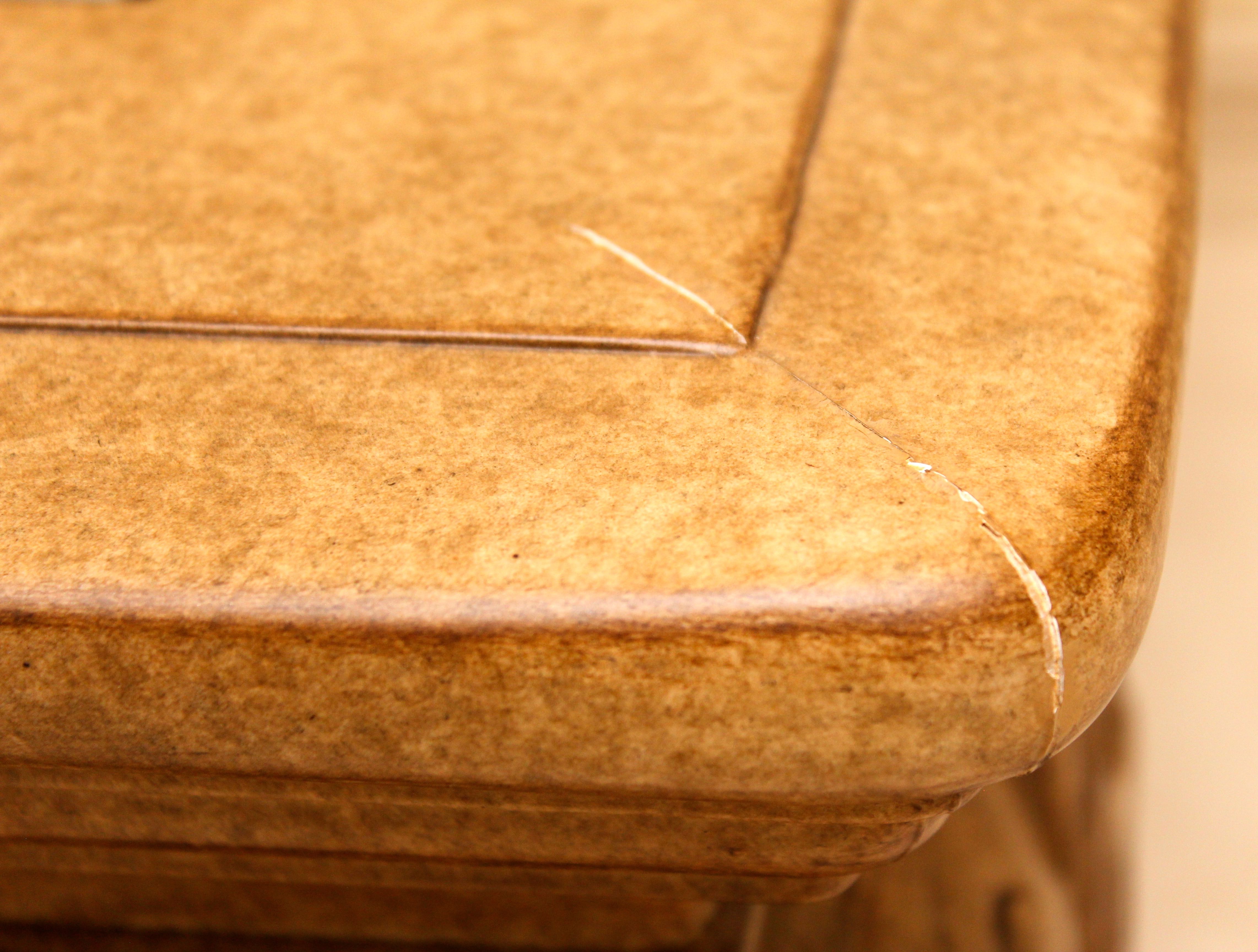 Oversize Coffee Table with Marble Inserts