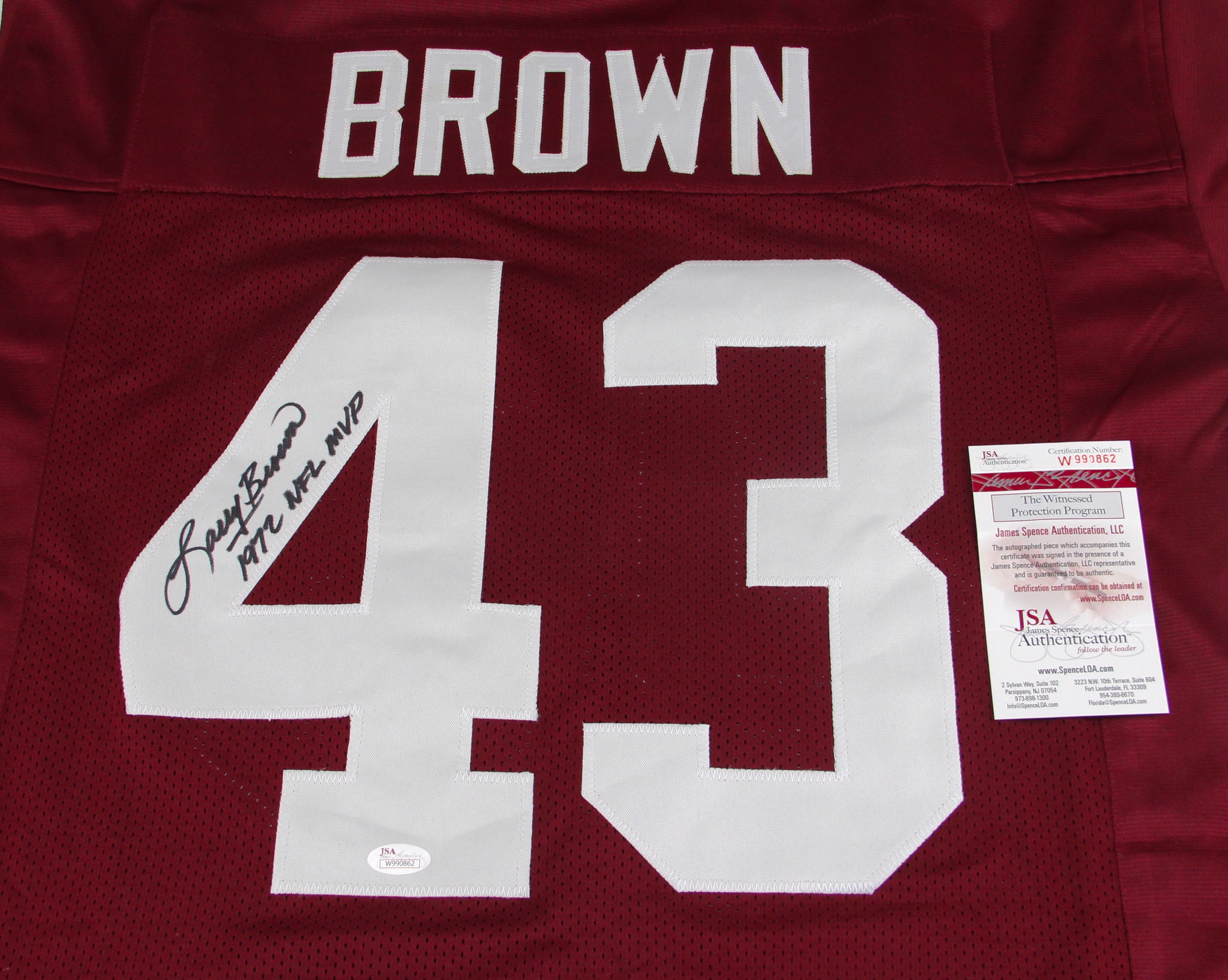 Larry Brown Autographed Jersey