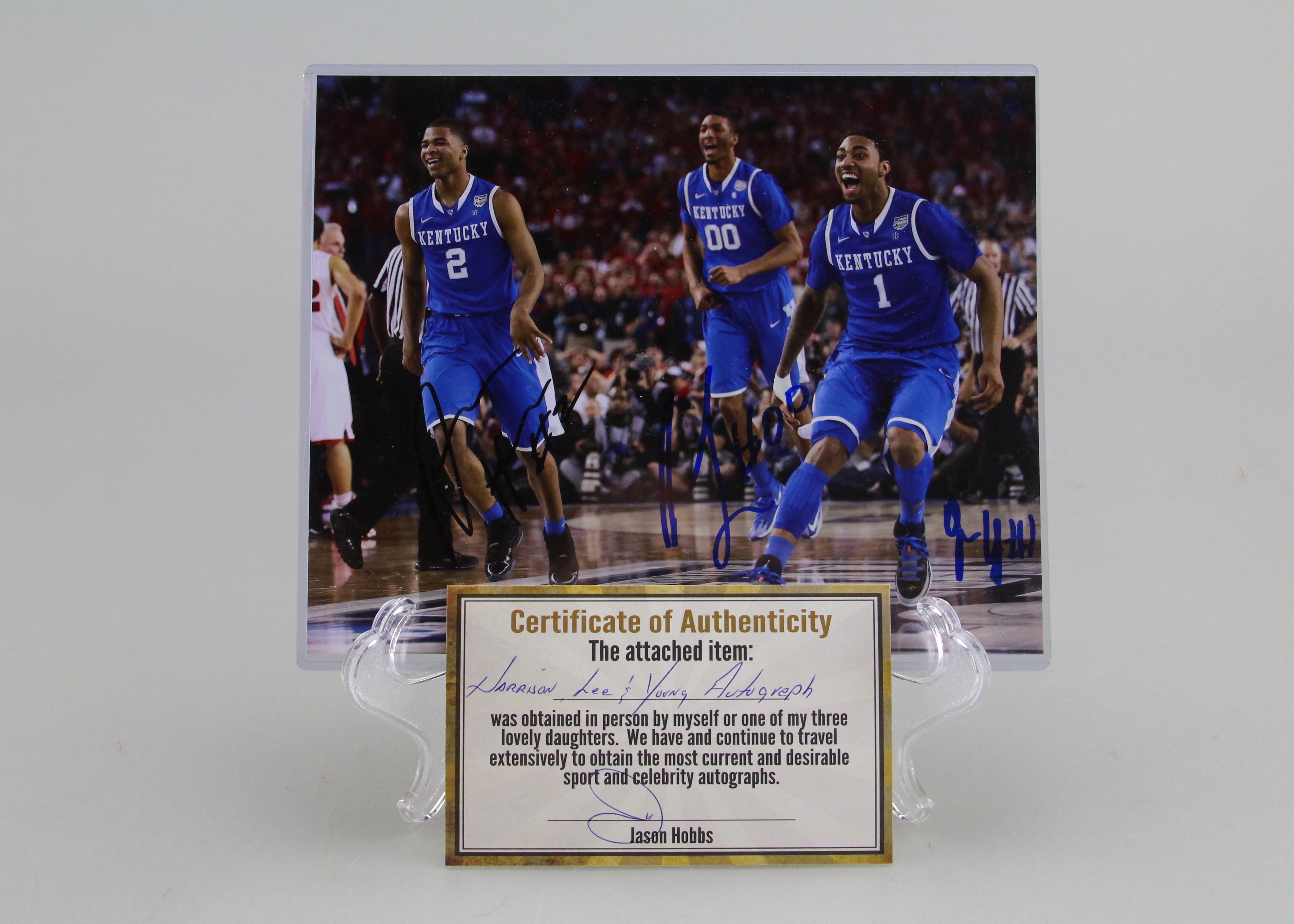 Autographed Photo of UK Players Harrison, Lee and Young