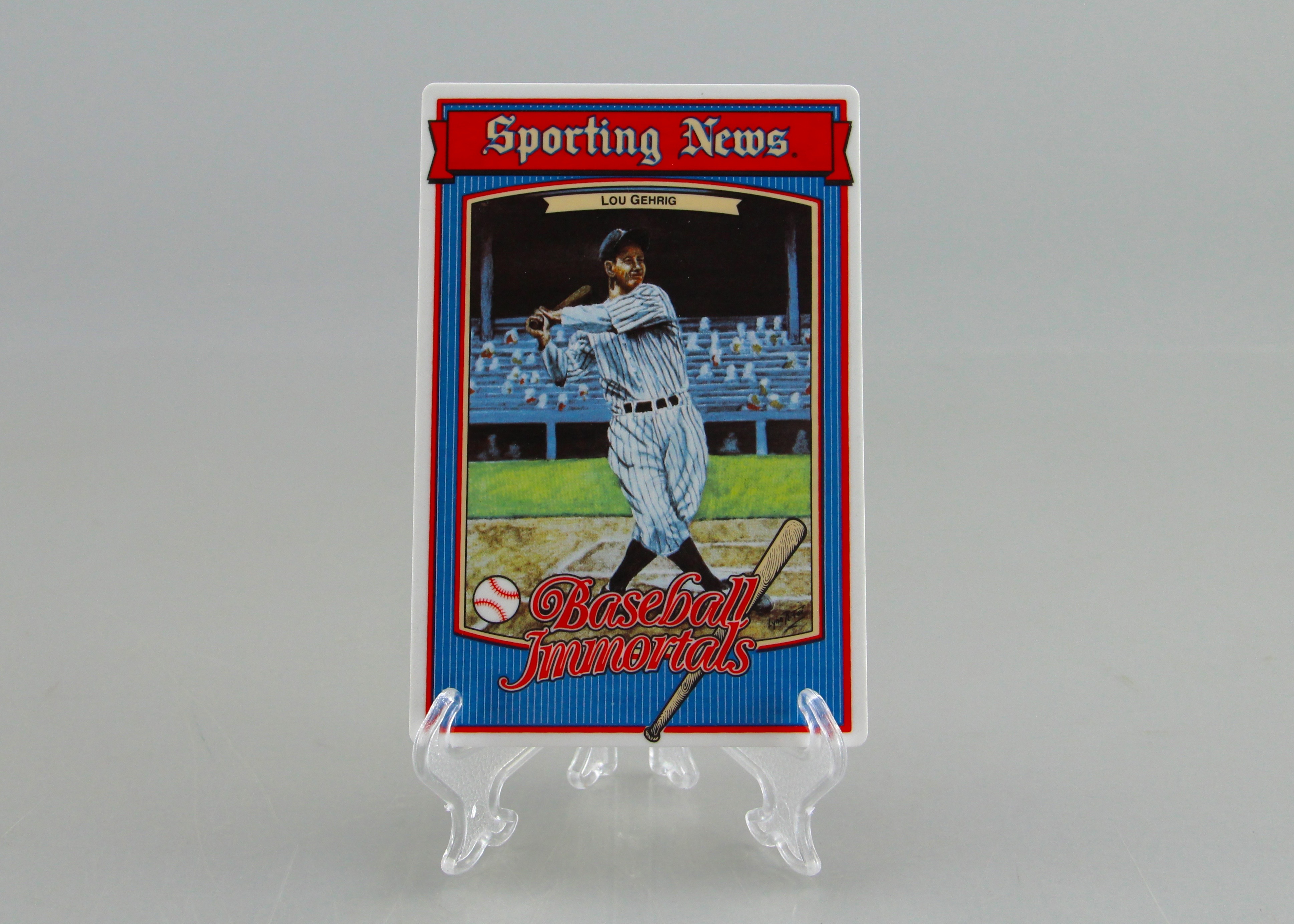Sporting News Baseball Immortals Lou Gehrig Metal Card Ltd. Ed.