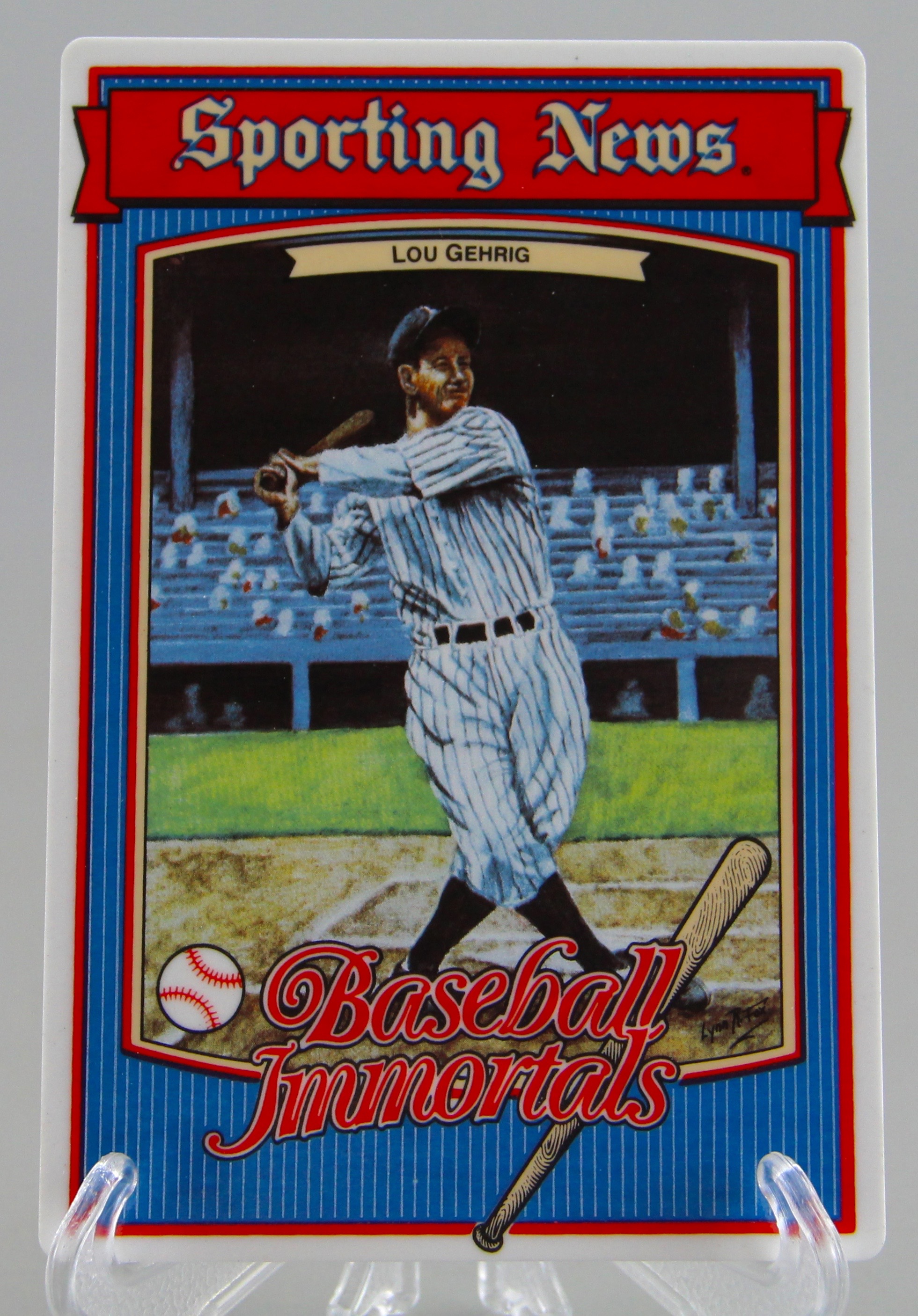 Sporting News Baseball Immortals Lou Gehrig Metal Card Ltd. Ed.