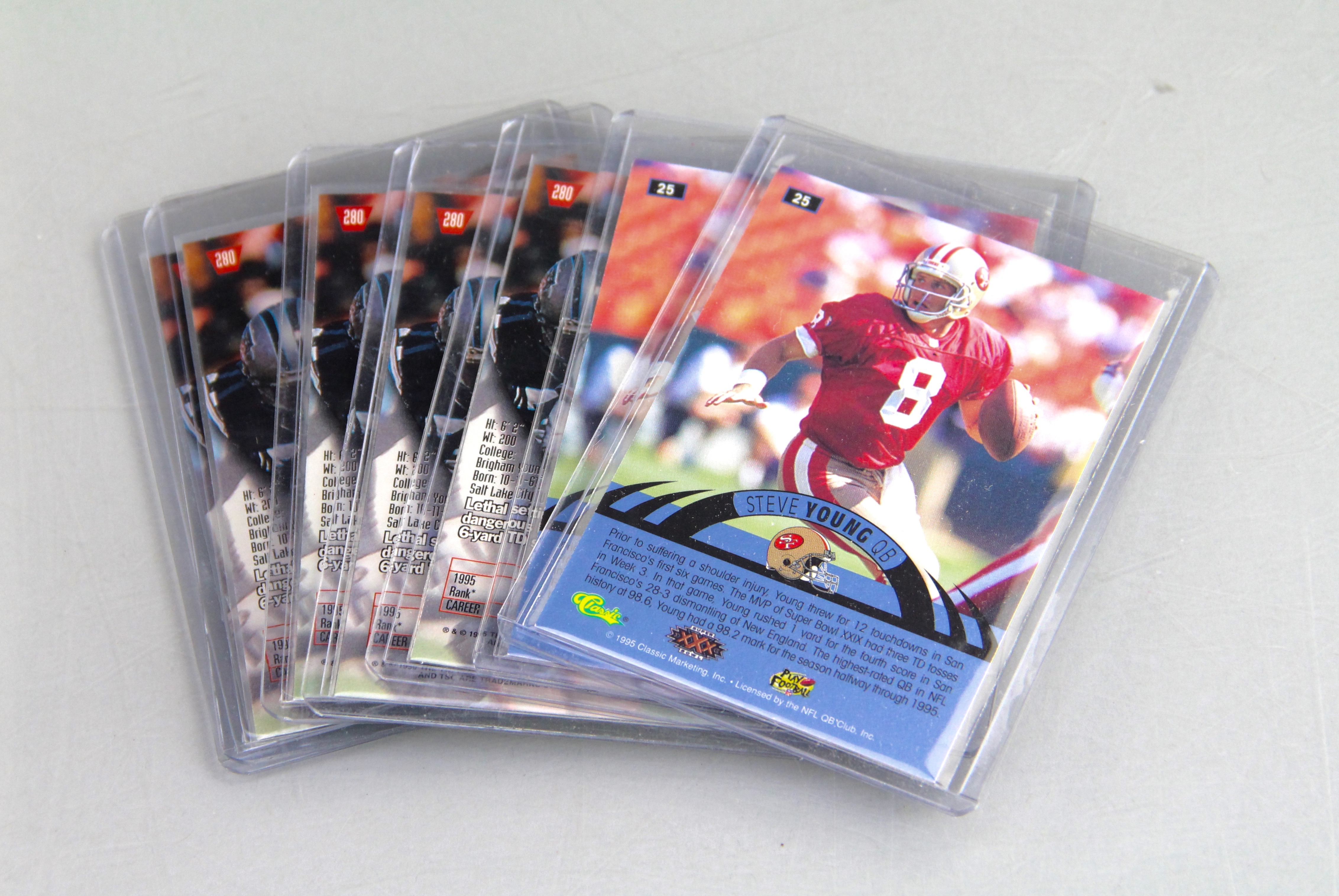 Huge Collection of Steve Young Football Cards
