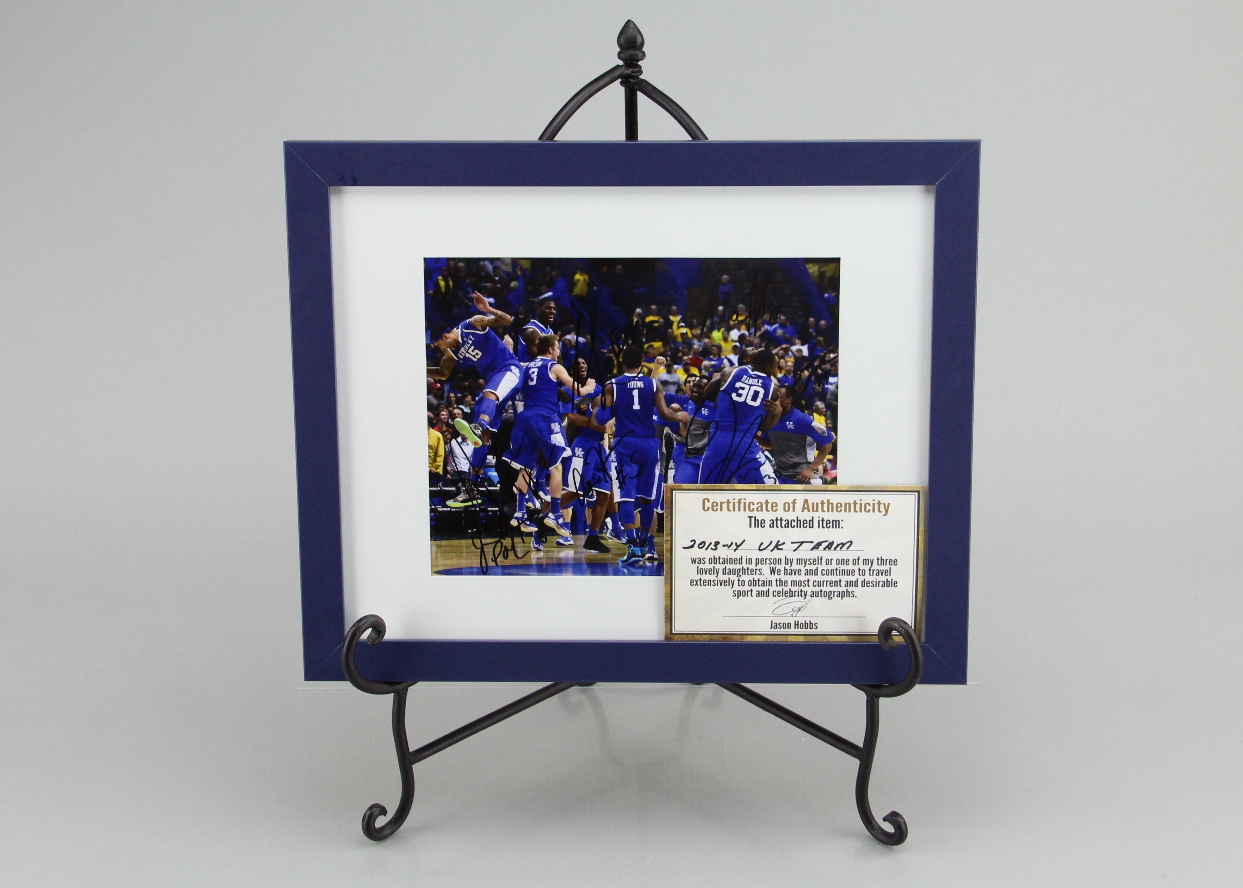 2013-2014 Autographed UK Basketball Team Photo Print